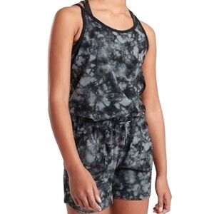 ATHLETA GIRL | Tie Dye Sleeveless Scoop Neck Drawstring Romper